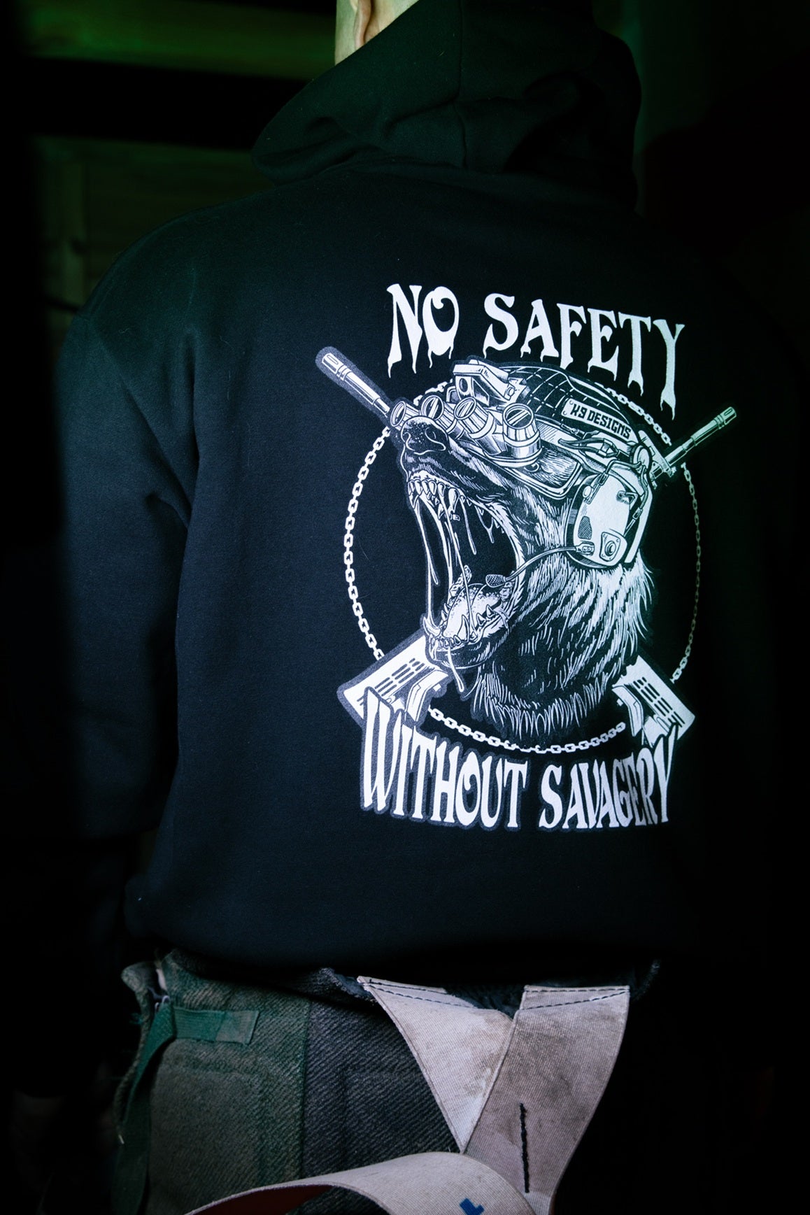 NO SAFETY WITHOUT SAVAGERY HOODIE